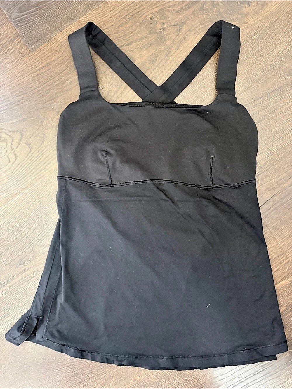 lululemon Dance Strap Tank Black One-Piece Athletic yoga wear size 6